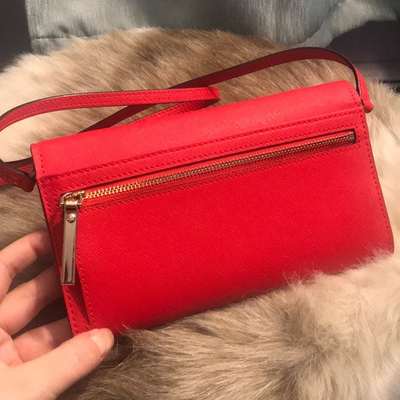 Kate Spade | Bright Red Wallet w/ Strap - Picture 9 of 13